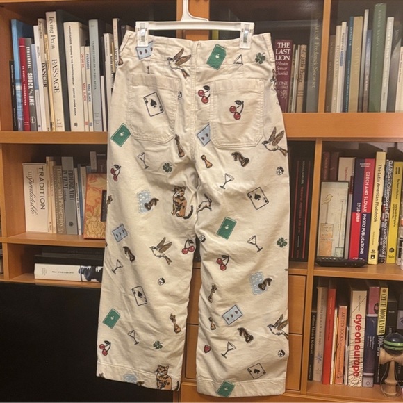 ANTHROPOLOGIE Maeve The Colette Corduroy Printed Wide Leg Pants - Picture 9 of 13